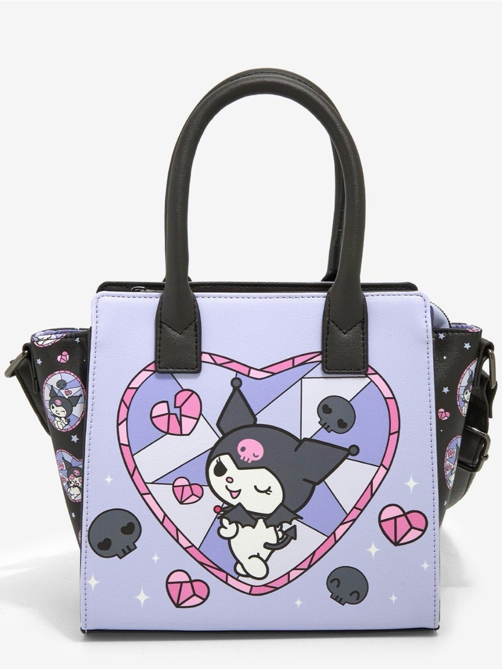 Loungefly Sanrio Kuromi Heart Satchel Crossbody Bag- Purple New